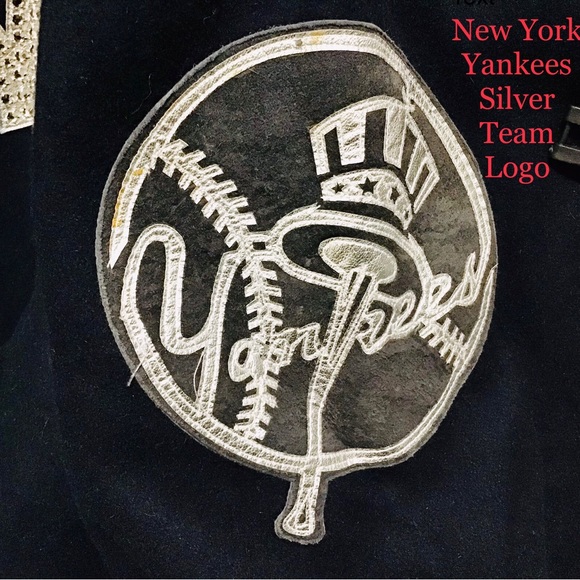 JH Design New York Yankees Varsity Jacket Diamond Stud Logo Size 6XL Rare - Picture 5 of 12